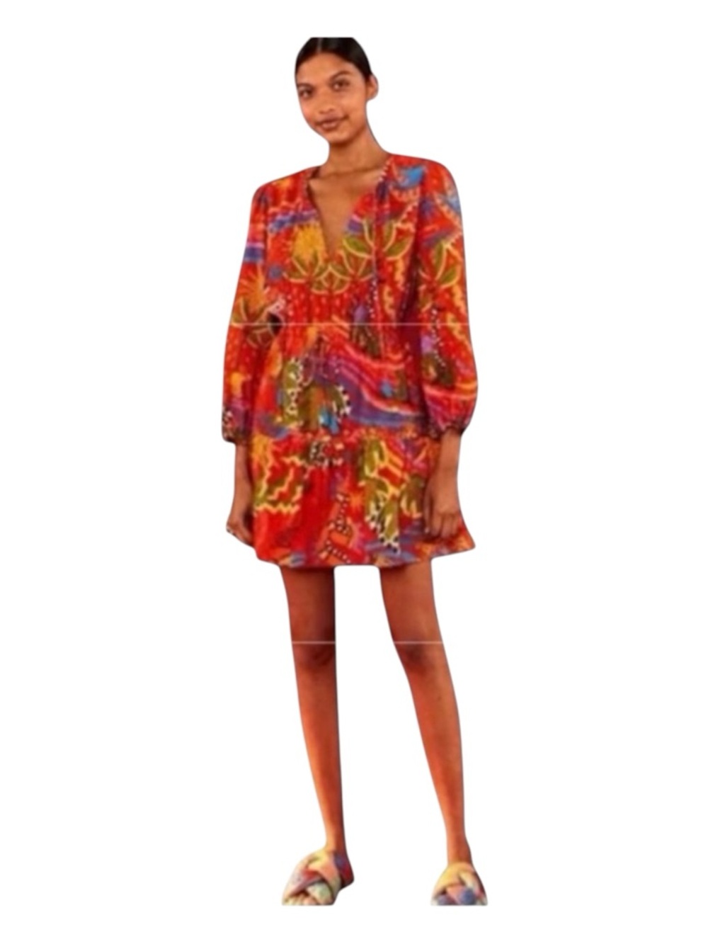 FARM RIO Magic Forest Mini Dress, Size M.